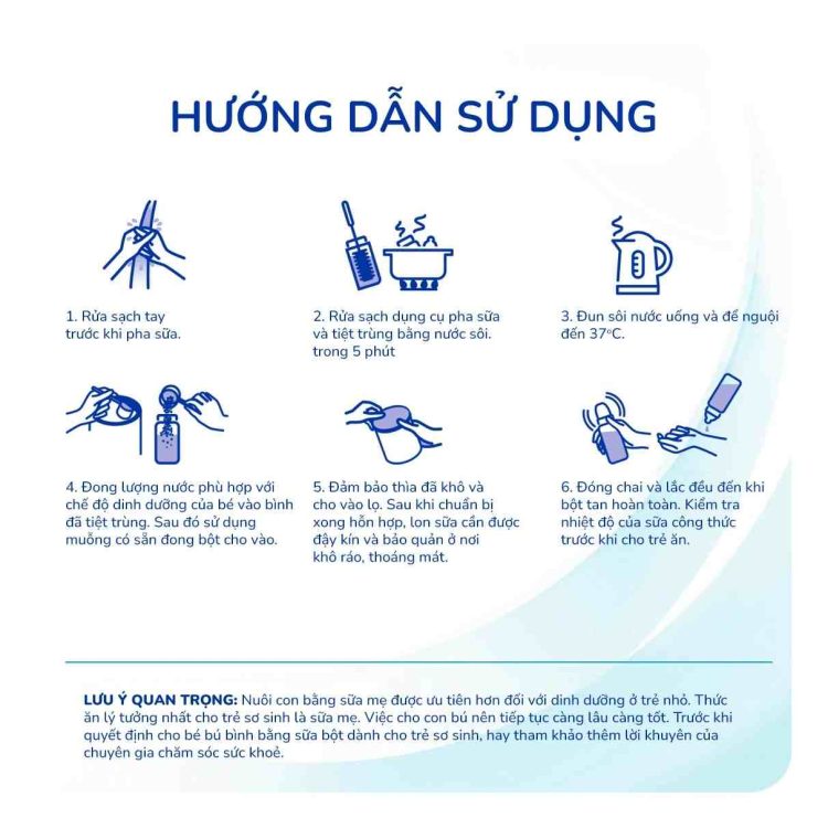 Nhiệt độ nước pha sữa NAN là bao nhiêu? Sữa NAN pha bao nhiêu độ thì tan hết? 4 Quy trình pha sữa NAN đúng kỹ thuật theo khuyến nghị của hãng